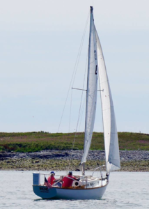 “Irene” Cape Dory 25s w/ Lina Beal & Bernie Sund off to a leisurely start - 2017 Regatta