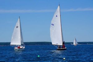 Pisces (foreground right) with 2 Cape Dories